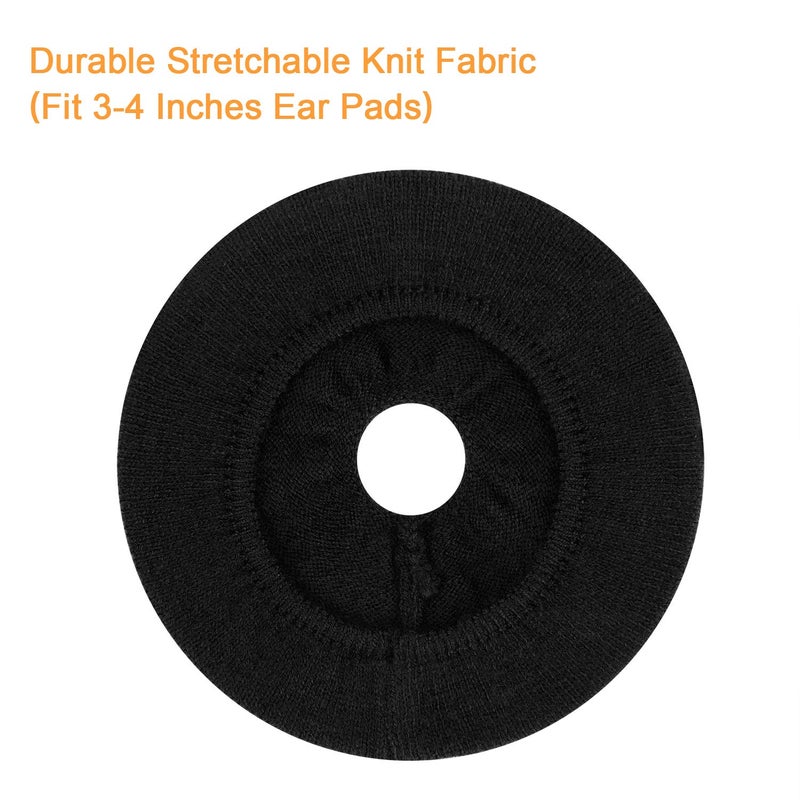 JARMOR Earpads Sweater Cover Protectors with Stretchable Knit Fabric for Beats Studio 3/2 Bose QC35 25 15 Headphones and Other Headsets with 3-4 Inch Ear Cushions [ 2 Pairs ] (White) - Image 3